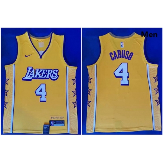 Lakers 4 Alex Caruso Yellow 2019 2020 Nike City Edition Swingman Jersey Lakers 4 Alex Caruso Yellow 2019 2020 Nike City Edition Swingman Jersey