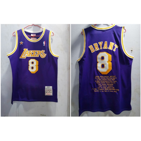Lakers 8 Kobe Bryant Purple 1996 97 Hardwood Classics Jersey Lakers 8 Kobe Bryant Purple 1996 97 Hardwood Classics Jersey