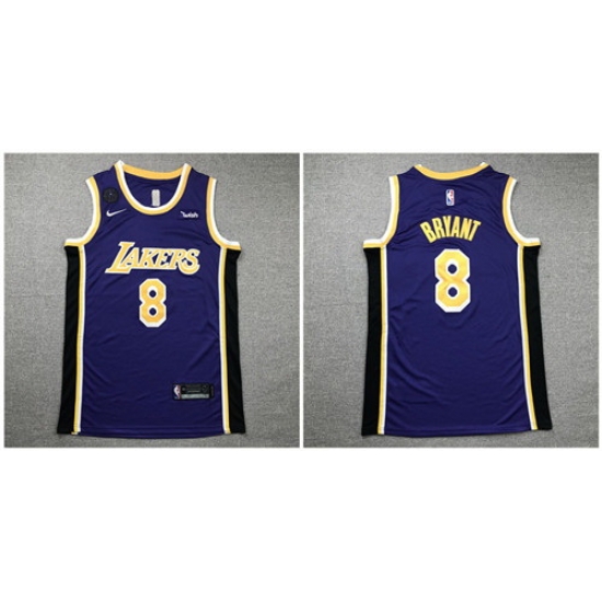 Lakers 8 Kobe Bryant Purple Nike KB Patch Swingman Jersey Lakers 8 Kobe Bryant Purple Nike KB Patch Swingman Jersey