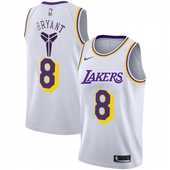 Lakers 8 Kobe Bryant White Nike Swingman Jersey Lakers 8 Kobe Bryant White Nike Swingman Jersey