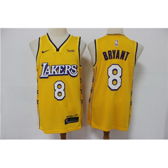 Lakers 8 Kobe Bryant Yellow 2020 City Edition Nike Swingman Jersey Lakers 8 Kobe Bryant Yellow 2020 City Edition Nike Swingman Jersey
