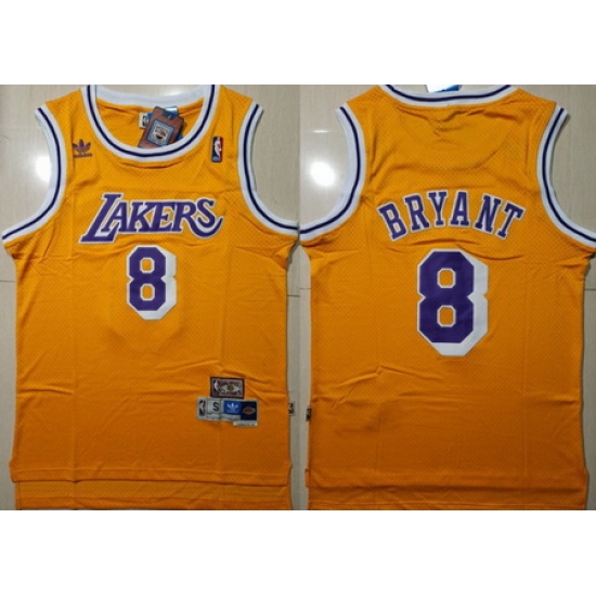 Lakers 8 Kobe Bryant Yellow Hardwood Classics Swingman Jersey Lakers 8 Kobe Bryant Yellow Hardwood Classics Swingman Jersey