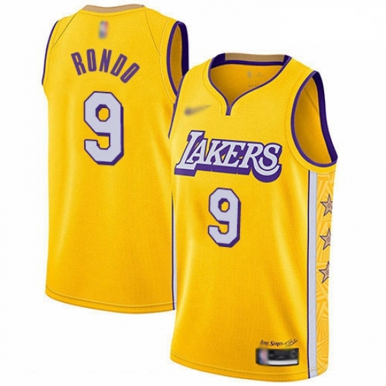 Lakers 9 Rajon Rondo Gold Basketball Swingman City Edition 2019 20 Jersey Lakers 9 Rajon Rondo Gold Basketball Swingman City Edition 2019 20 Jersey