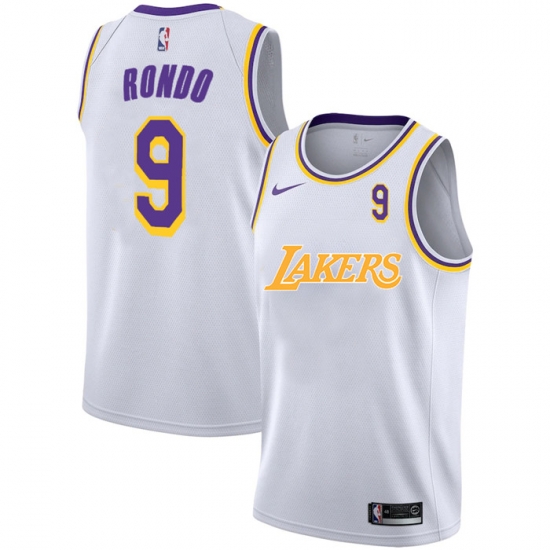 Lakers 9 Rajon Rondo White 2020 2021 New City Edition Nike Swingman Jerseys Lakers 9 Rajon Rondo White 2020 2021 New City Edition Nike Swingman Jerseys
