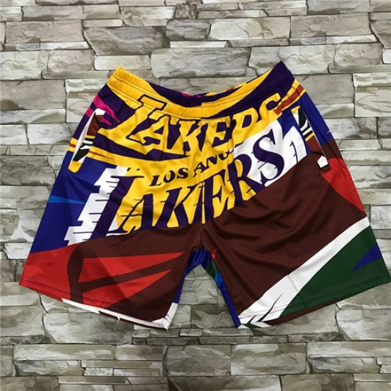Lakers Color Big Face With Pocket Swingman Shorts Lakers Color Big Face With Pocket Swingman Shorts