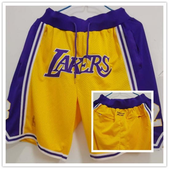 Lakers Yellow Just Don With Pocket Swingman Shorts Lakers Yellow Just Don With Pocket Swingman Shorts