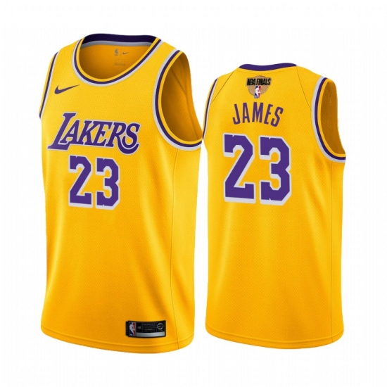 LeBron James Los Angeles Lakers 2020 NBA Finals Bound Gold Jersey Icon Edition LeBron James Los Angeles Lakers 2020 NBA Finals Bound Gold Jersey Icon Edition