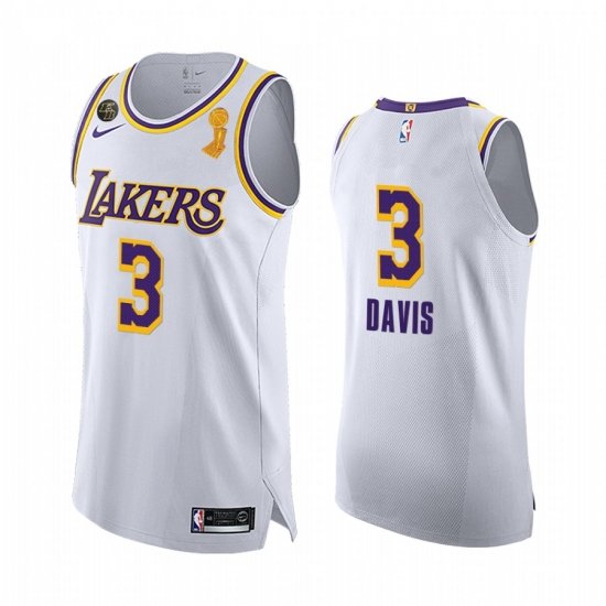 Los Angeles Lakers 2020 NBA Finals Champions Anthony Davis White Social justice Jersey Association Los Angeles Lakers 2020 NBA Finals Champions Anthony Davis White Social justice Jersey Association