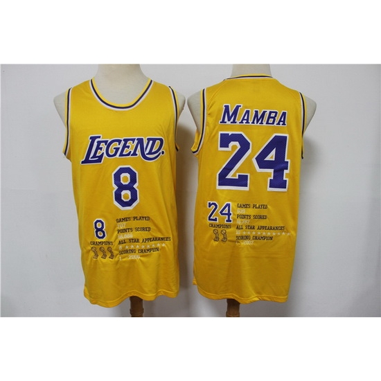 Los Angeles Lakers 8 2624 Kobe Bryant Yellow Nike Mamba Swingman Fashion Jersey Los Angeles Lakers 8 2624 Kobe Bryant Yellow Nike Mamba Swingman Fashion Jersey