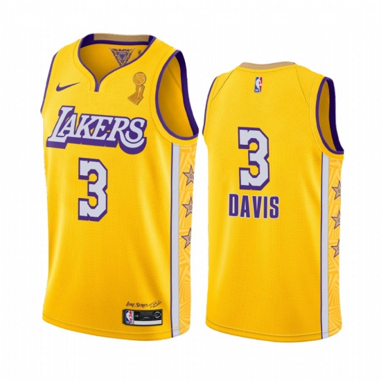 Los Angeles Lakers Anthony Davis 2020 NBA Finals Champions Jersey Gold Social justice Los Angeles Lakers Anthony Davis 2020 NBA Finals Champions Jersey Gold Social justice