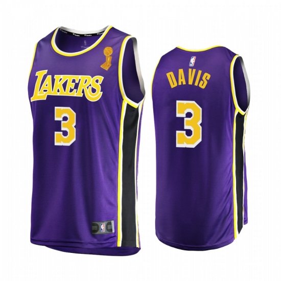Los Angeles Lakers Anthony Davis 2020 NBA Finals Champions Jersey Purple Replica Statement Los Angeles Lakers Anthony Davis 2020 NBA Finals Champions Jersey Purple Replica Statement
