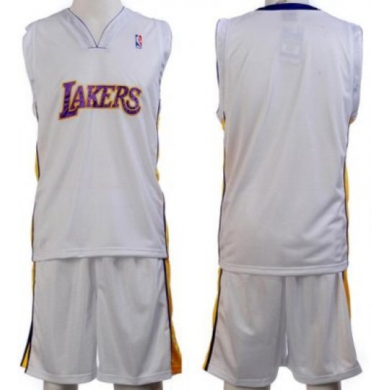 Los Angeles Lakers Blank White Jerseys&Shorts Los Angeles Lakers Blank White Jerseys&Shorts