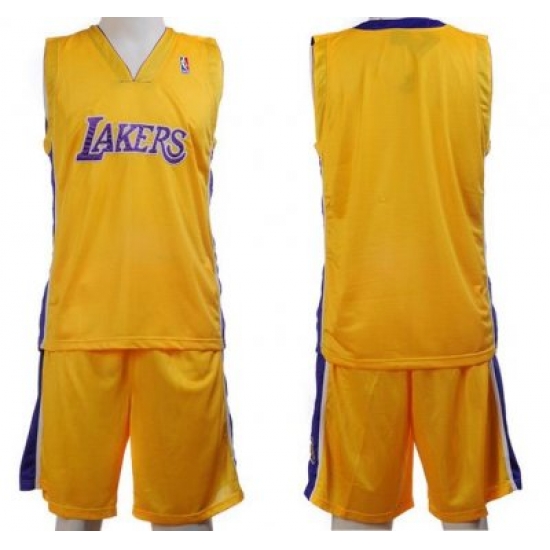 Los Angeles Lakers Blank Yellow Jerseys&Shorts Los Angeles Lakers Blank Yellow Jerseys&Shorts