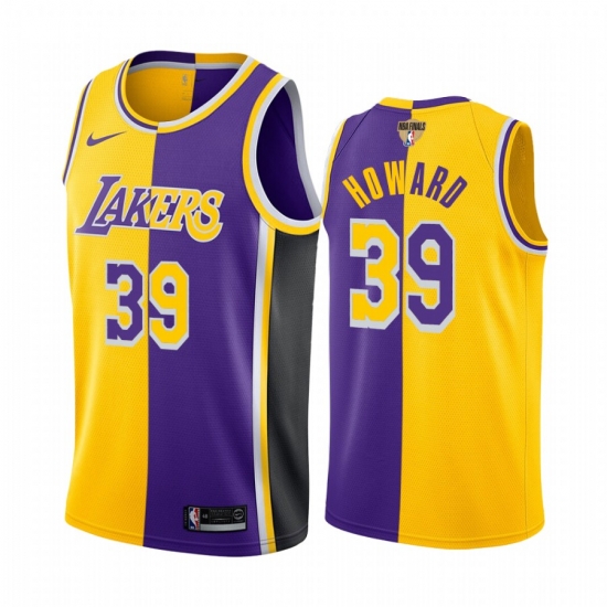 Los Angeles Lakers Dwight Howard 2020 NBA Finals Bound Gold Purple Jersey Split Special Edition Los Angeles Lakers Dwight Howard 2020 NBA Finals Bound Gold Purple Jersey Split Special Edition