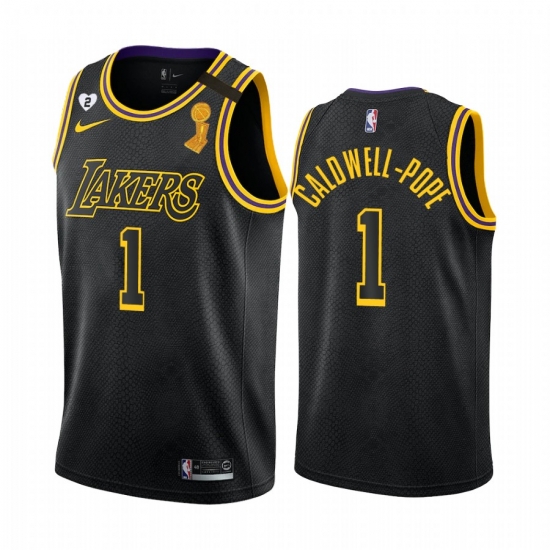Los Angeles Lakers Kentavious Caldwell-Pope 2020 NBA Finals Champions Jersey Black Mamba Inspired Los Angeles Lakers Kentavious Caldwell-Pope 2020 NBA Finals Champions Jersey Black Mamba Inspired