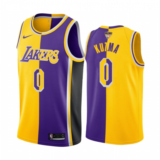 Los Angeles Lakers Kyle Kuzma 2020 NBA Finals Bound Gold Purple Jersey Split Special Edition Los Angeles Lakers Kyle Kuzma 2020 NBA Finals Bound Gold Purple Jersey Split Special Edition