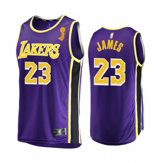 Los Angeles Lakers LeBron James 2020 NBA Finals Champions Jersey Purple Replica Statement Los Angeles Lakers LeBron James 2020 NBA Finals Champions Jersey Purple Replica Statement