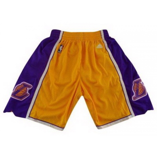 Los Angeles Lakers Yellow Mesh Swingman NBA Shorts Los Angeles Lakers Yellow Mesh Swingman NBA Shorts