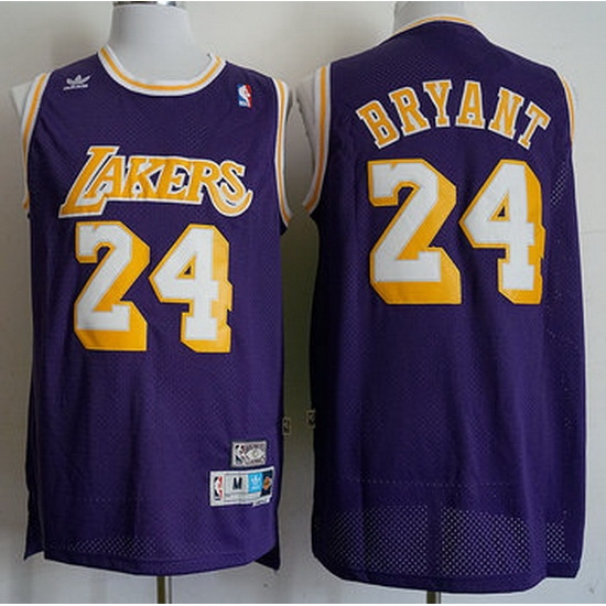 Men Adidas Lakers 24 Kobe Bryant Purple Throwback NBA Jersey Men Adidas Lakers 24 Kobe Bryant Purple Throwback NBA Jersey