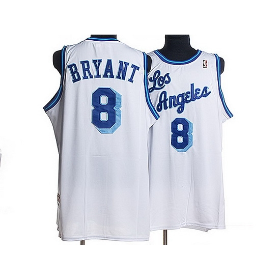 Men Adidas Lakers 8 Kobe Bryant White Throwback NBA Jersey Men Adidas Lakers 8 Kobe Bryant White Throwback NBA Jersey