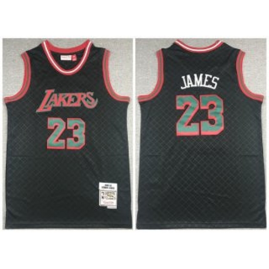 Men Black Los Angeles Lakers 23 LeBron James 2018 19 Mitchell 26 Ness Hardwood Classics Stitched Jersey Men Black Los Angeles Lakers 23 LeBron James 2018 19 Mitchell 26 Ness Hardwood Classics Stitched Jersey