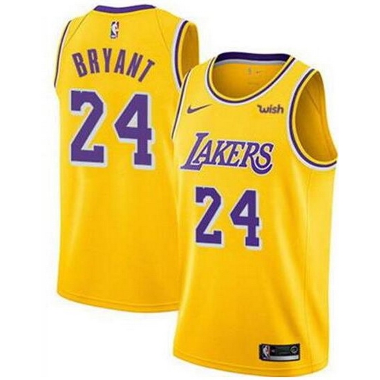 Men Lakers 24 Kobe Bryant Yellow Nike Swingman Sponsor Logo Jersey Men Lakers 24 Kobe Bryant Yellow Nike Swingman Sponsor Logo Jersey