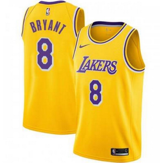 Men Lakers 8 Kobe Bryant Yellow Nike Swingman Jersey Men Lakers 8 Kobe Bryant Yellow Nike Swingman Jersey