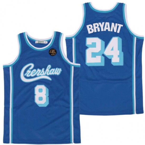 Men Lakers Front 8 Back 24 Kobe Bryant Blue Crenshaw Editon Jersey Men Lakers Front 8 Back 24 Kobe Bryant Blue Crenshaw Editon Jersey