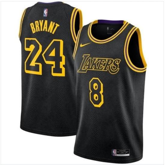 Men Lakers Kobe Bryant Front 8 Back 24 Double Numbers Mamba Edition Black Stitched NBA Jersey Men Lakers Kobe Bryant Front 8 Back 24 Double Numbers Mamba Edition Black Stitched NBA Jersey