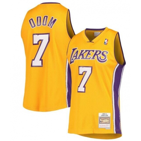 Men Lamar Odom #7 Los Angeles Lakers Yellow NBA Jerseys Men Lamar Odom #7 Los Angeles Lakers Yellow NBA Jerseys