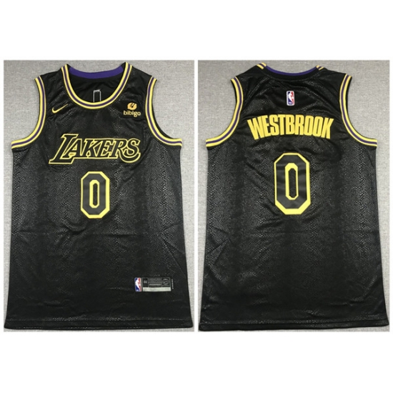 Men Los Angeles Lakers 0 Russell Westbrook Bibigo Black Stitched Jersey Men Los Angeles Lakers 0 Russell Westbrook Bibigo Black Stitched Jersey