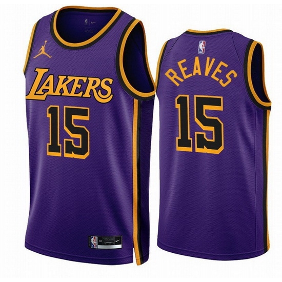 Men Los Angeles Lakers 15 Austin Reaves Purple 2022 23 Statement Edition With NO 6 Patch Stitched Basketball Jersey Men Los Angeles Lakers 15 Austin Reaves Purple 2022 23 Statement Edition With NO 6 Patch Stitched Basketball Jersey