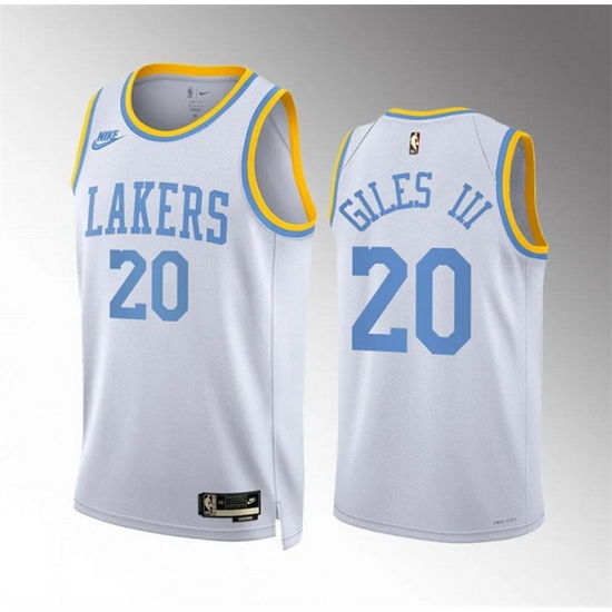 Men Los Angeles Lakers 20 Harry Giles Iii White Classic Edition Stitched Basketball Jersey Men Los Angeles Lakers 20 Harry Giles Iii White Classic Edition Stitched Basketball Jersey