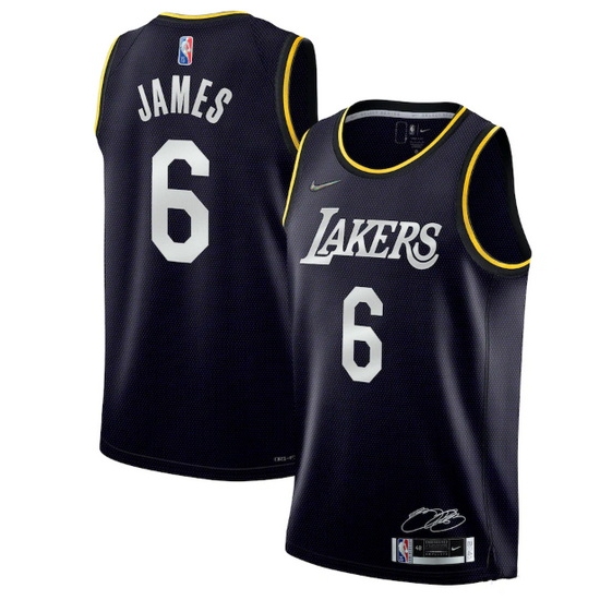 Men Los Angeles Lakers 2022 Black 75th Anniversary Select Series MVP Swingman Jersey Men Los Angeles Lakers 2022 Black 75th Anniversary Select Series MVP Swingman Jersey