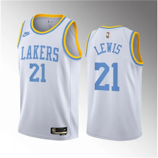 Men Los Angeles Lakers 21 Maxwell Lewis White 2023 Draft Association Edition Stitched Basketball Jersey Men Los Angeles Lakers 21 Maxwell Lewis White 2023 Draft Association Edition Stitched Basketball Jersey