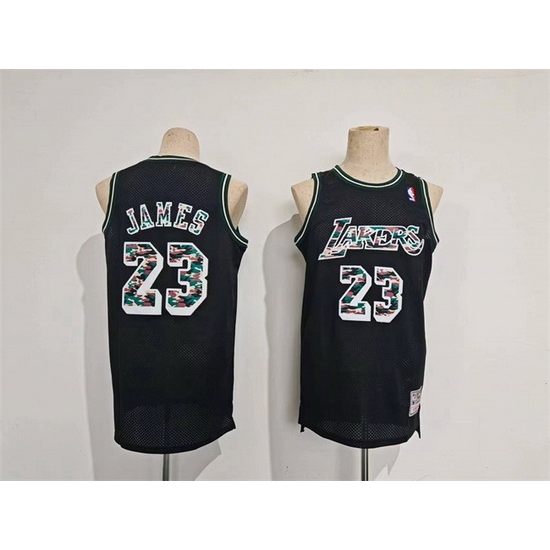 Men Los Angeles Lakers 23 LeBron James Black Throwback Basketball Jersey Men Los Angeles Lakers 23 LeBron James Black Throwback Basketball Jersey