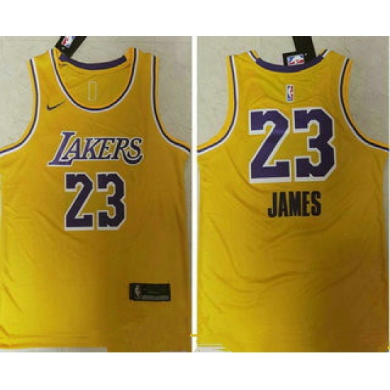 Men Los Angeles Lakers 23 LeBron James Yellow NEW 2021 Nike Swingman Stitched NBA Jersey_ u526F u672C Men Los Angeles Lakers 23 LeBron James Yellow NEW 2021 Nike Swingman Stitched NBA Jersey_ u526F u672C
