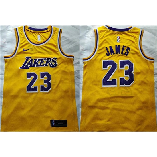 Men Los Angeles Lakers 23 LeBron James Yellow Stitched Basketball Jersey Men Los Angeles Lakers 23 LeBron James Yellow Stitched Basketball Jersey