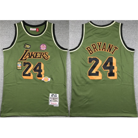 Men Los Angeles Lakers 24 Kobe Bryant Green 1996 97 Throwback Basketball Jersey Men Los Angeles Lakers 24 Kobe Bryant Green 1996 97 Throwback Basketball Jersey