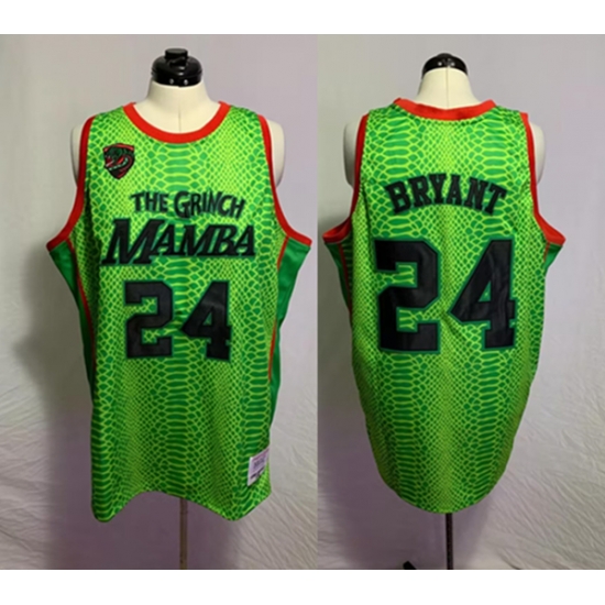 Men Los Angeles Lakers 24 Kobe Bryant Green Black Mamba Stitched Basketball Jersey Men Los Angeles Lakers 24 Kobe Bryant Green Black Mamba Stitched Basketball Jersey