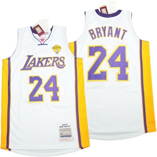 Men Los Angeles Lakers 24 Kobe Bryant White 2009 10 Throwback Jerseys Men Los Angeles Lakers 24 Kobe Bryant White 2009 10 Throwback Jerseys