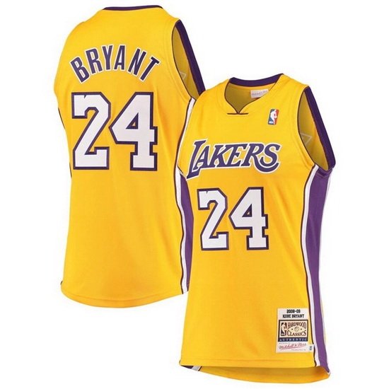 Men Los Angeles Lakers 24 Kobe Bryant Yellow 2008 09 Throwback Basketball Jersey Men Los Angeles Lakers 24 Kobe Bryant Yellow 2008 09 Throwback Basketball Jersey