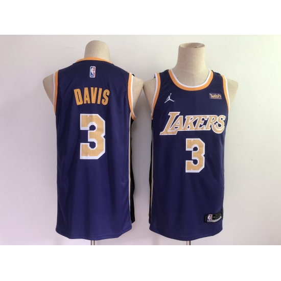 Men Los Angeles Lakers 3 Anthony Davis Purple 2021 Brand Jordan Swingman Stitched NBA Jersey With NEW Sponsor Logo Men Los Angeles Lakers 3 Anthony Davis Purple 2021 Brand Jordan Swingman Stitched NBA Jersey With NEW Sponsor Logo