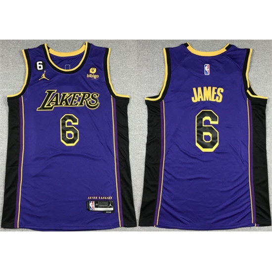 Men Los Angeles Lakers 6 LeBron James 2022 23 Purple Classic Edition No 6 Patch Stitched Basketball Jersey Men Los Angeles Lakers 6 LeBron James 2022 23 Purple Classic Edition No 6 Patch Stitched Basketball Jersey
