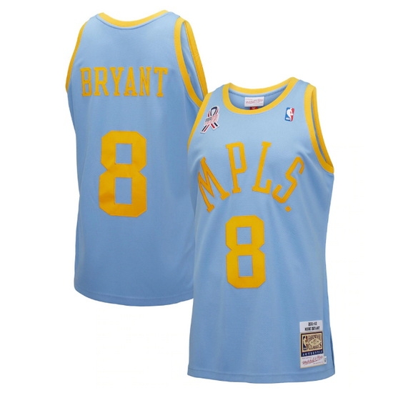 Men Los Angeles Lakers 8 Kobe Bryant Light Blue Hardwood Classics 2001 02 Stitched Basketball Jersey Men Los Angeles Lakers 8 Kobe Bryant Light Blue Hardwood Classics 2001 02 Stitched Basketball Jersey
