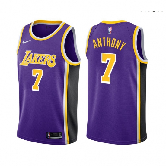 Men Los Angeles Lakers Carmelo Anthony Statement Edition Purple 2021 Stitched NBA Jersey Men Los Angeles Lakers Carmelo Anthony Statement Edition Purple 2021 Stitched NBA Jersey