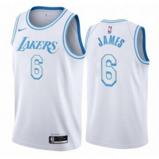 Men Los Angeles Lakers Lebron James 6 Number 2021 2022 City White Jersey Men Los Angeles Lakers Lebron James 6 Number 2021 2022 City White Jersey