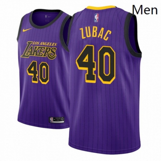 Men NBA 2018 19 Los Angeles Lakers 40 Ivica Zubac City Edition Purple Jersey Men NBA 2018 19 Los Angeles Lakers 40 Ivica Zubac City Edition Purple Jersey