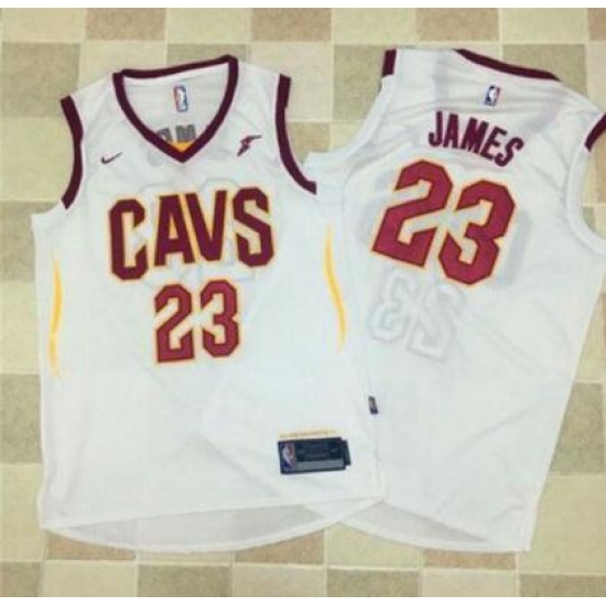 Men Nike Cleveland Cavaliers 23 LeBron James Swingman White Home NBA Jersey Association Edition Men Nike Cleveland Cavaliers 23 LeBron James Swingman White Home NBA Jersey Association Edition