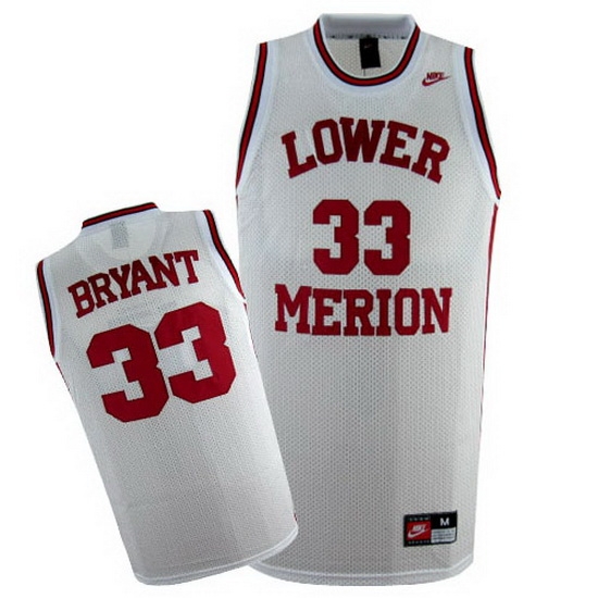 Men Nike Los Angeles Lakers 33 Kobe Bryant Authentic White Lower Merion Aces High School NBA Jersey Men Nike Los Angeles Lakers 33 Kobe Bryant Authentic White Lower Merion Aces High School NBA Jersey